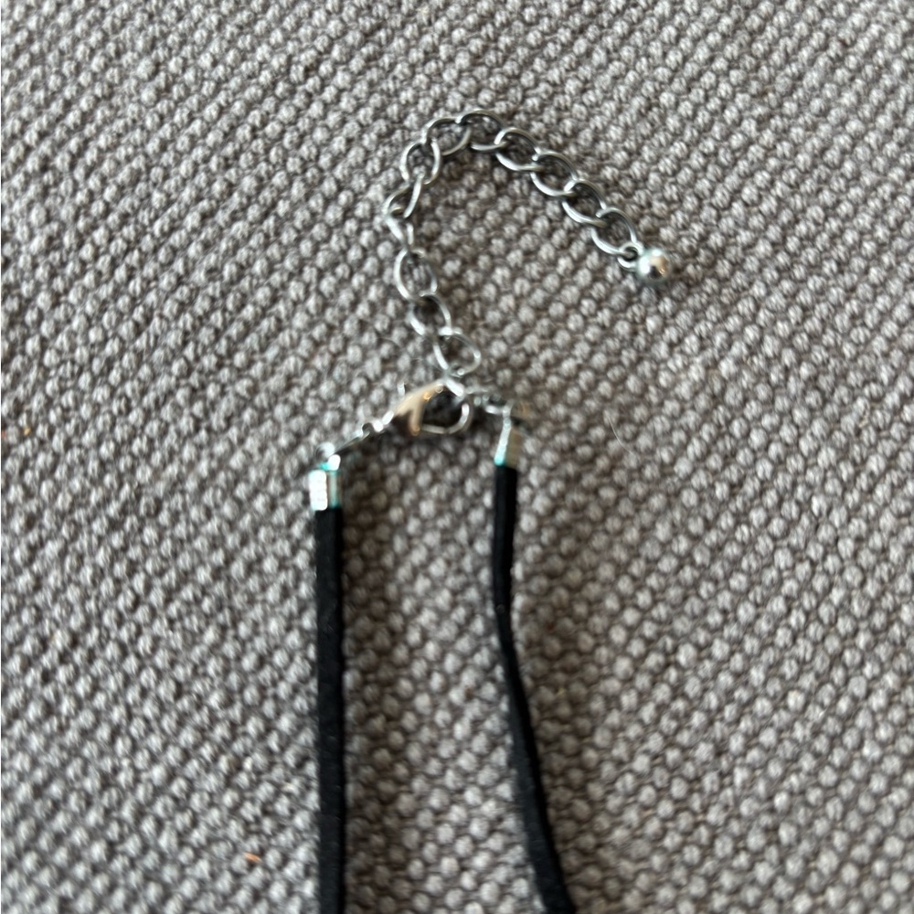Black and Silver Beaded Necklace and Earring Set - Picture 3 of 4